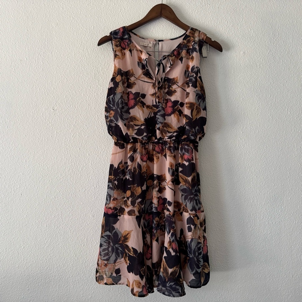 Maurices Vibrant Floral Tie Front Sundress Small Ruffled Boho Playful Breezy - Picture 16 of 16